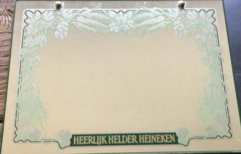 Heineken reclamespiegel Bier reclame Spiegel mancave bar, Verzamelen, Ophalen of Verzenden, Reclamebord