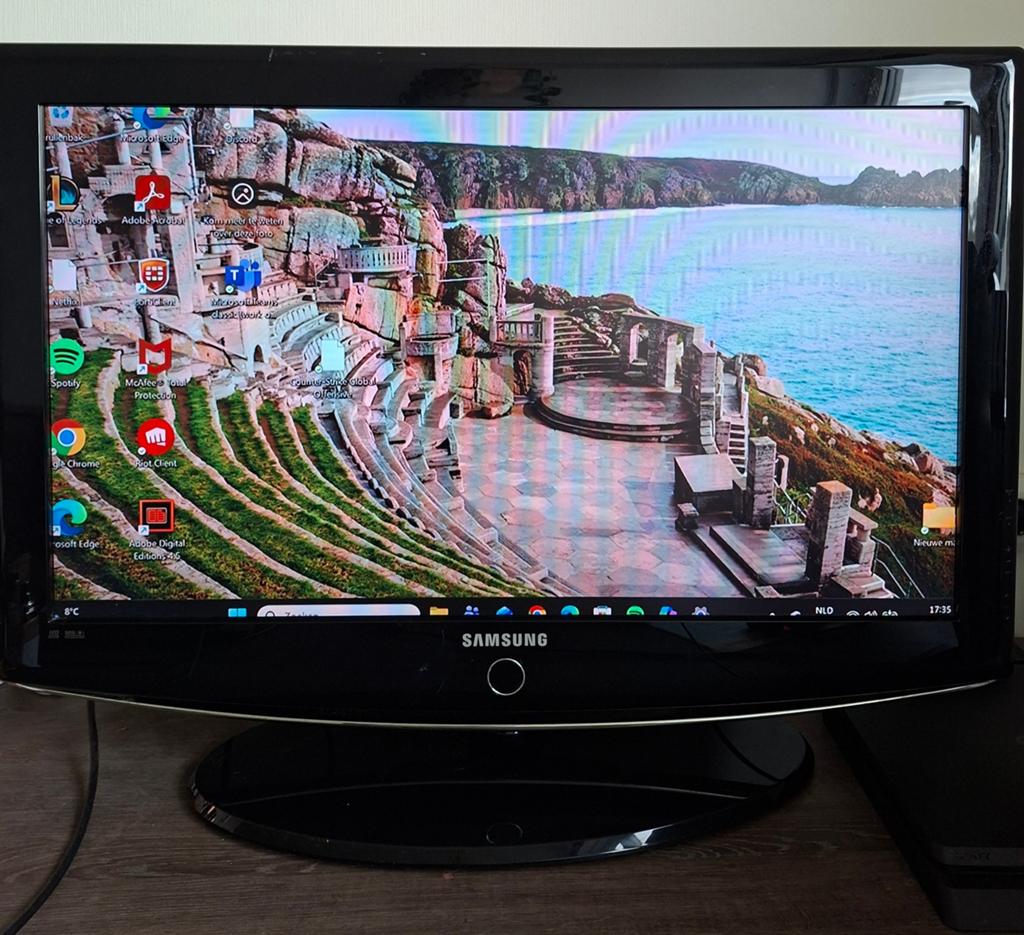 Samsung 32 inc LCD TV – werkend – incl. afstandsbediening &, Gebruikt, 50 Hz, Samsung, HD Ready (720p)