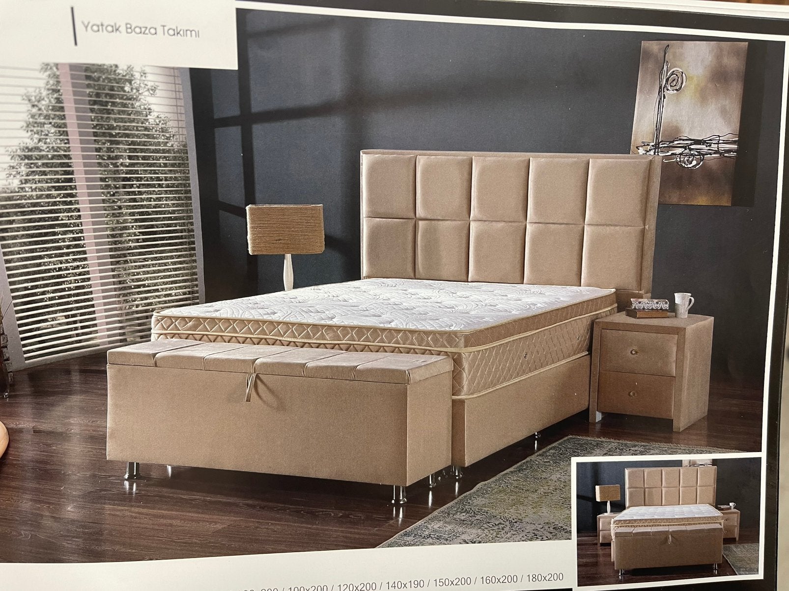 Boxspring 180x200 opbergruimte, Ophalen, Zo goed als nieuw, Tweepersoons