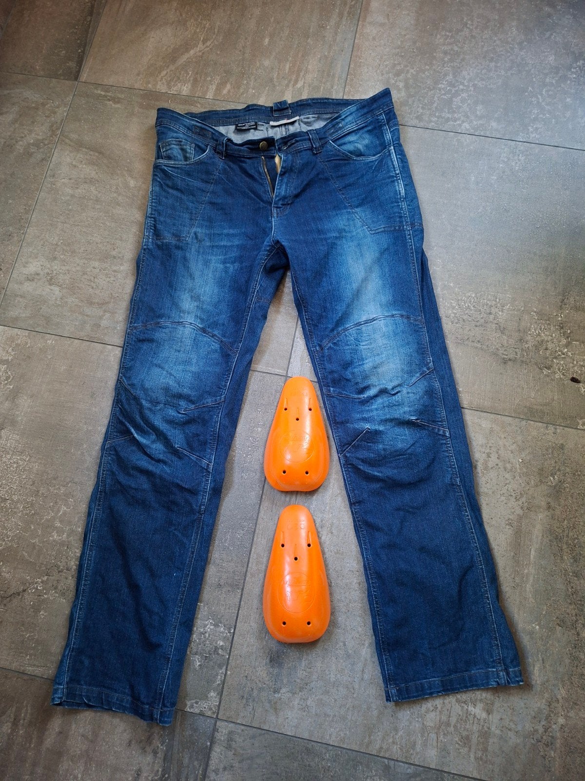 Zgan Evo heren motorspijkerbroek met Kevlar en protectie, Heren, Broek | textiel, Tweedehands, Evo