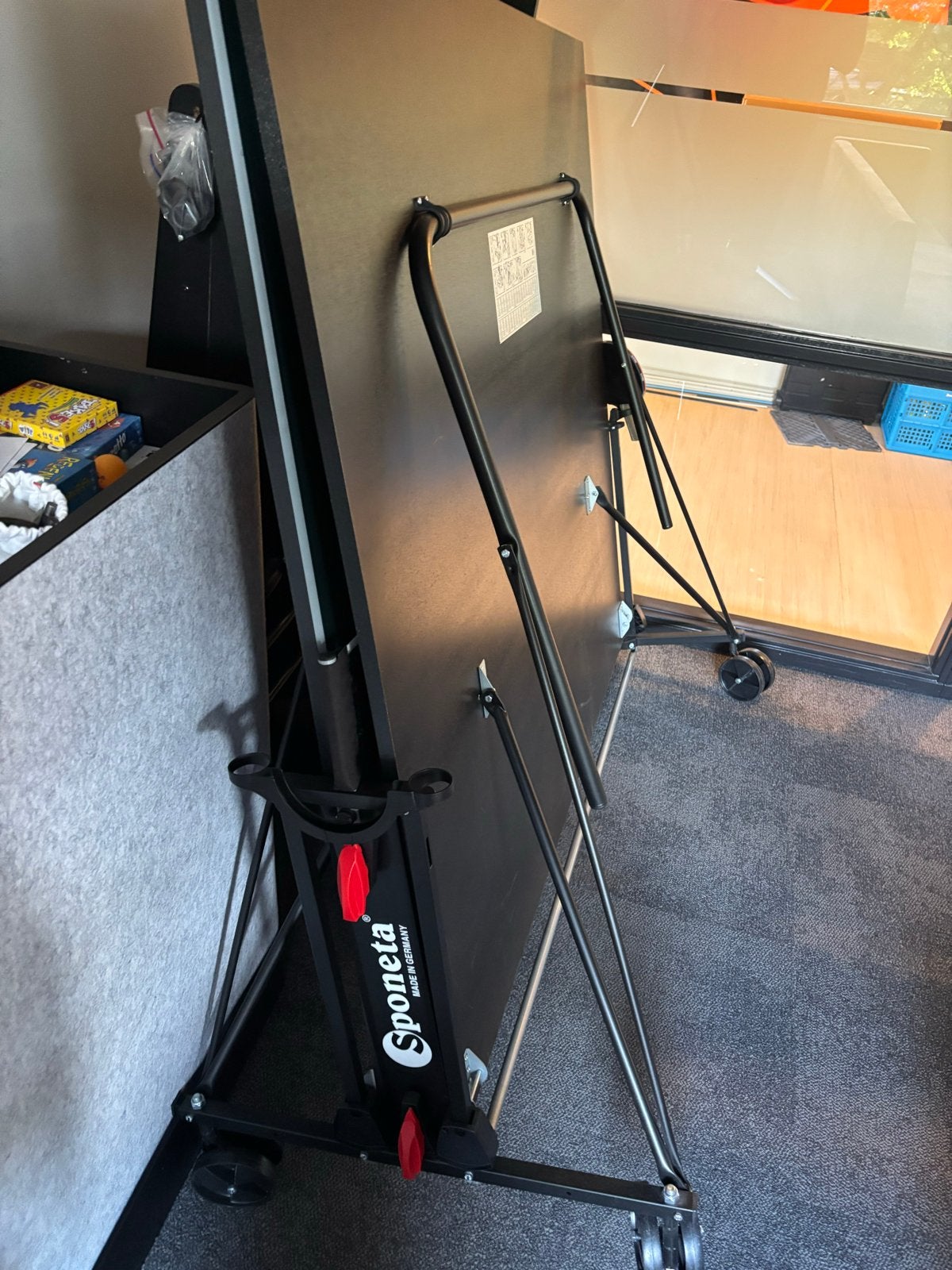 Tafeltennistafel Sponeta - onderstel defect, gratis, Ophalen of Verzenden, Gebruikt, Tafel Indoor, Inklapbaar