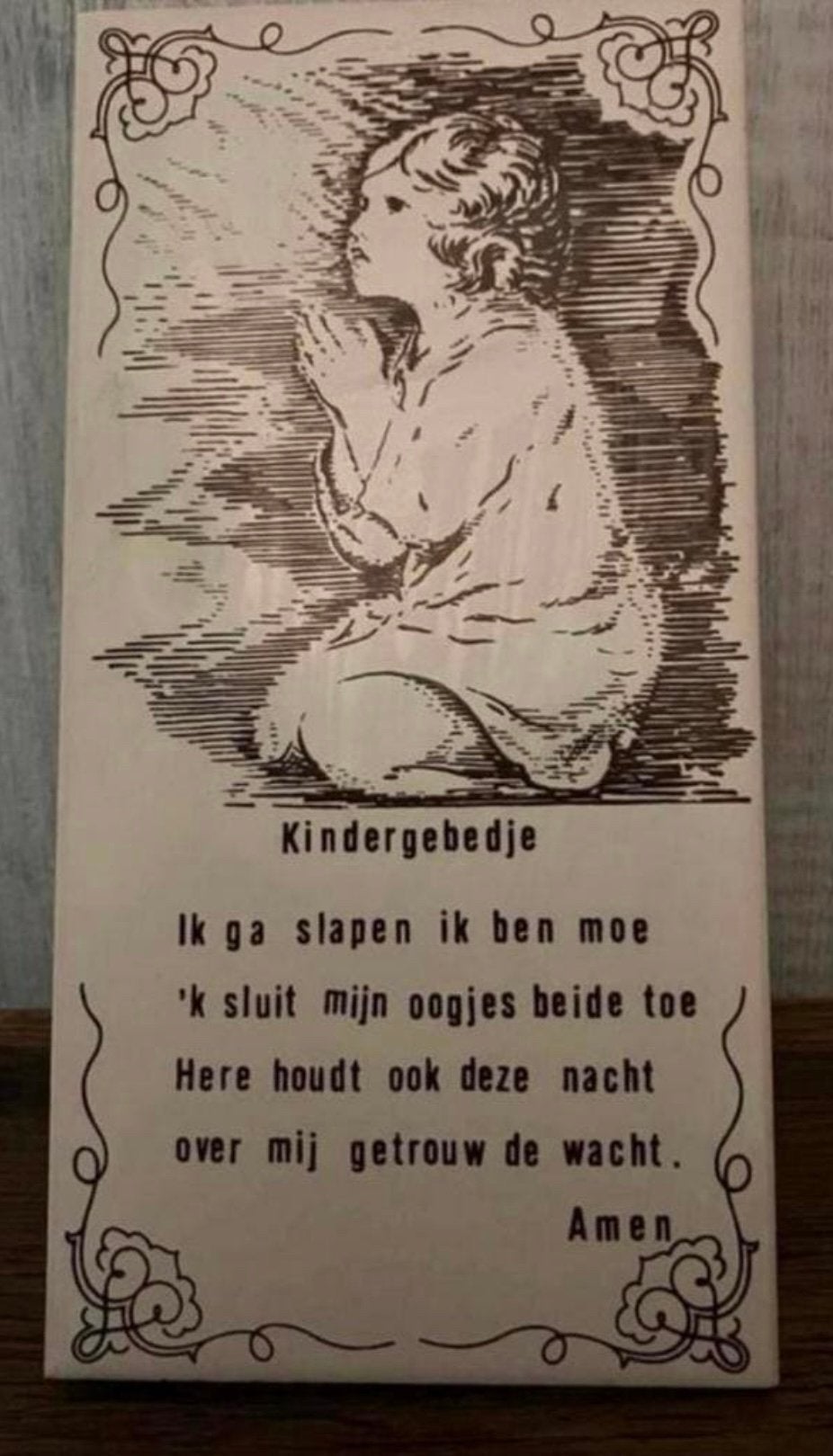 Lief tegeltje met kindergebedje …mooi !, Ophalen of Verzenden