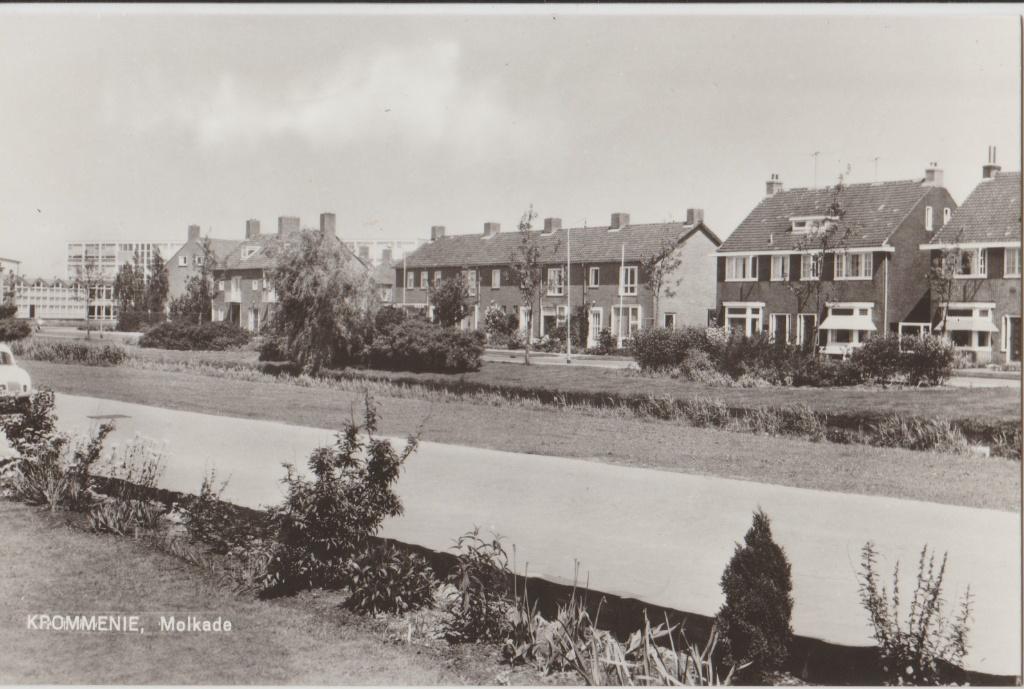 1972 molkade krommenie straatbeeld zaanstreek zaanse zaans, Verzamelen, Ophalen of Verzenden, 1960 tot 1980, Ongelopen, Noord-Holland