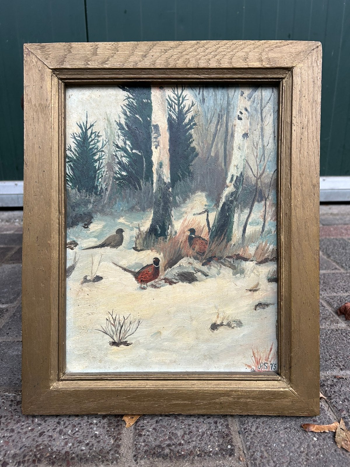 Vintage olieverf schilderij, winter. Bertil Wildbrandt, Ophalen of Verzenden, Vintage, Landschap