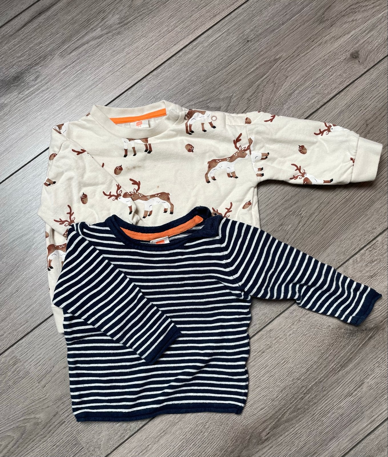 Hema longsleeves maat 74 - set van 2, Kinderen en Baby's, Ophalen of Verzenden, Gebruikt, Jongetje of Meisje, Shirtje of Longsleeve