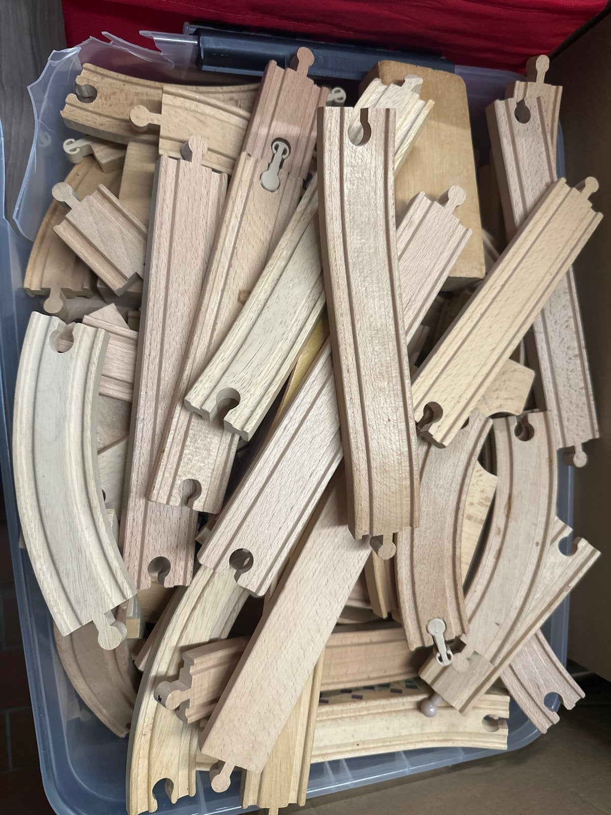 Grote partij Brio houten treinrails (Brio/Ikea compatibel), Ophalen, Gebruikt, Overige merken