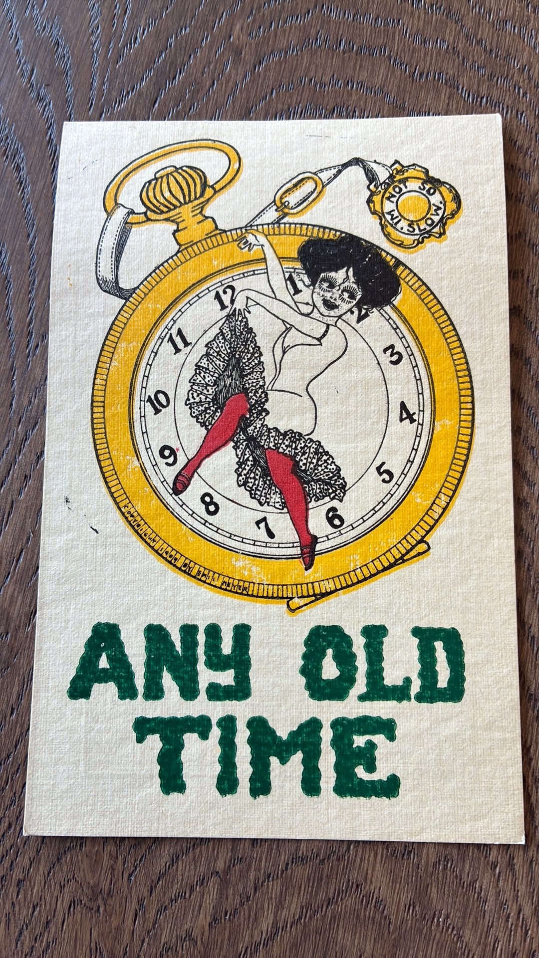 Fantasie. Altijd. Afbeelding zakhorloge met vriyw., Verzamelen, Ansichtkaarten | Themakaarten, Ophalen of Verzenden, Ongelopen
