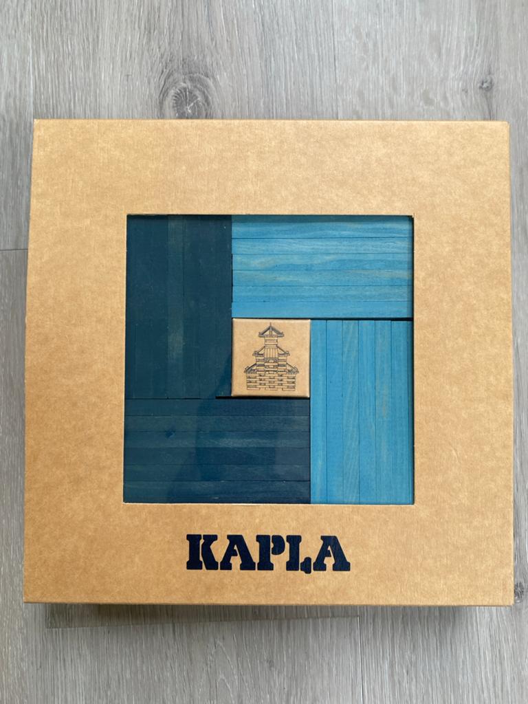 KAPLA bouwblokken set - Blauw 40st. met boekje, Ophalen of Verzenden, Zo goed als nieuw