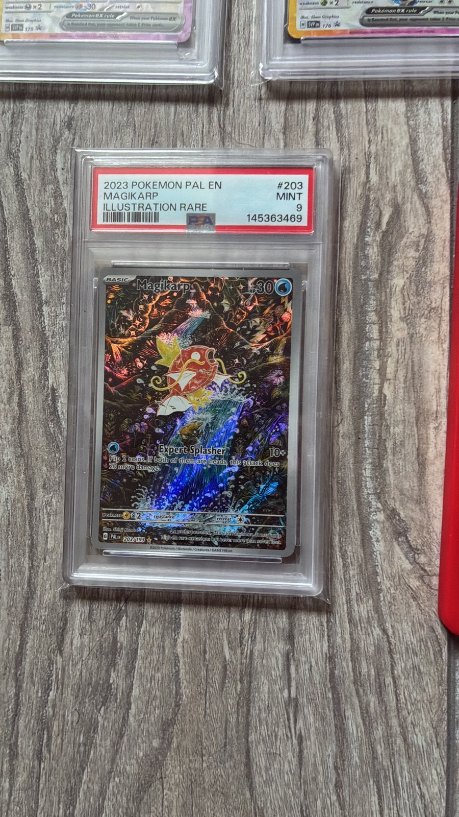 Magikarp #203 PSA 9 MINT - 2023 Pokemon Paldea Evolved, Ophalen of Verzenden, Zo goed als nieuw, Losse kaart