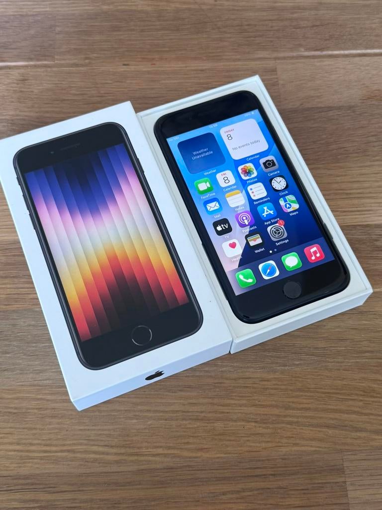 iPhone SE 3 (2022) 64gb | zwart | ongebruikt, Ophalen of Verzenden, Zo goed als nieuw, Apple inc, Apple support
