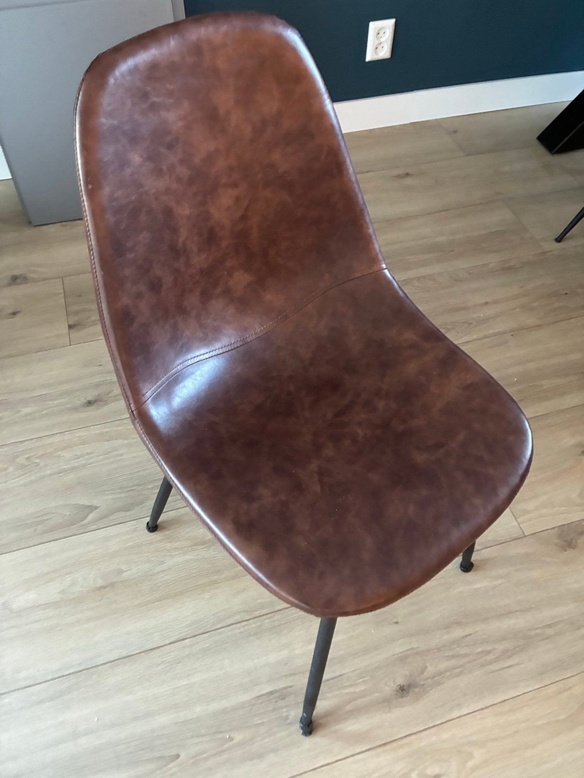 4x Kunstleder Eetkamerstoel - Bruin, Ophalen, Overige materialen, Gebruikt, Bruin