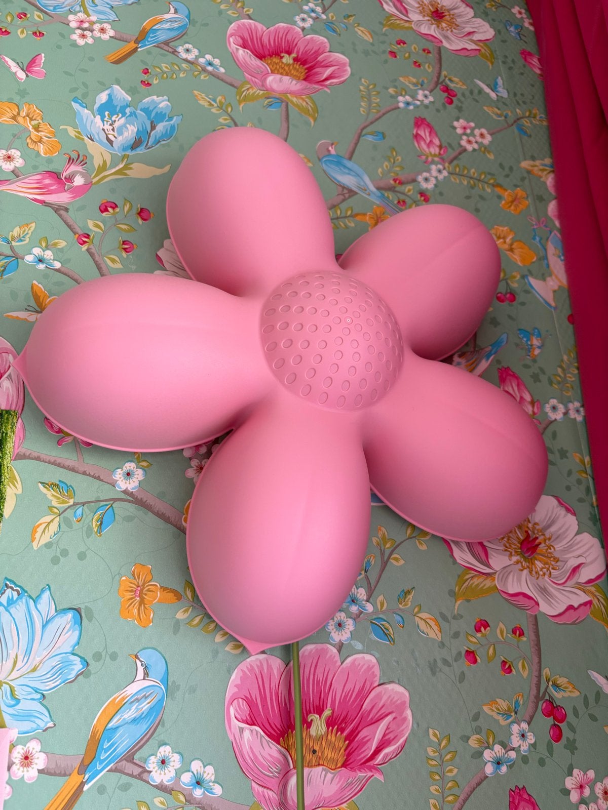 Roze bloem wandlamp voor kinderkamer, Ophalen of Verzenden, Gebruikt, Kunststof, Roze