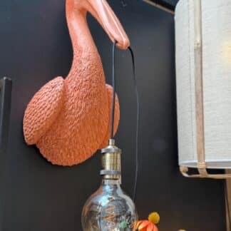 Wandlamp pelikaan 33x28x63 cm, coral van Light&Living, Ophalen of Verzenden, Nieuw, Overige materialen