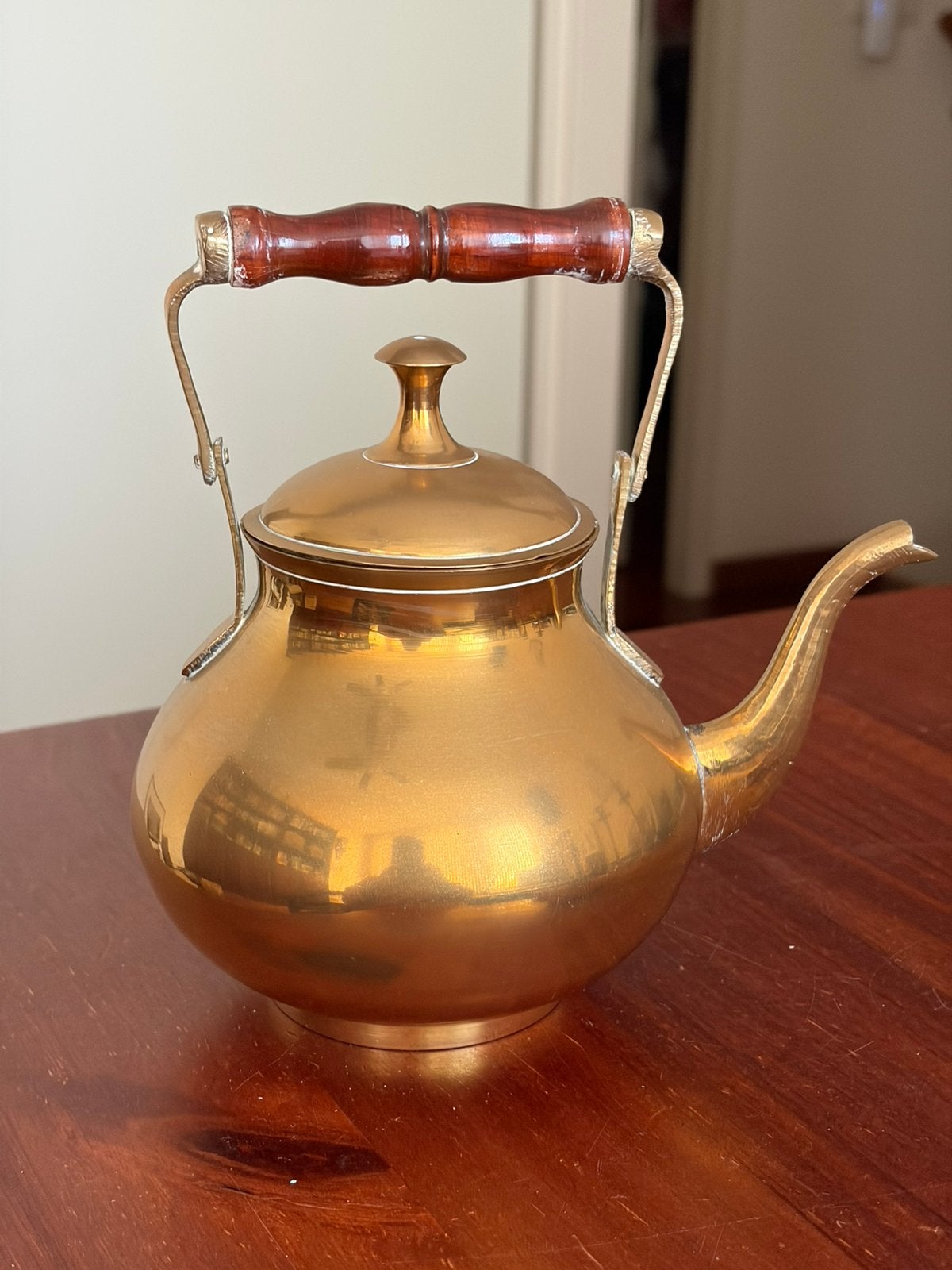 Vintage messing theepot, Antiek en Kunst, Ophalen