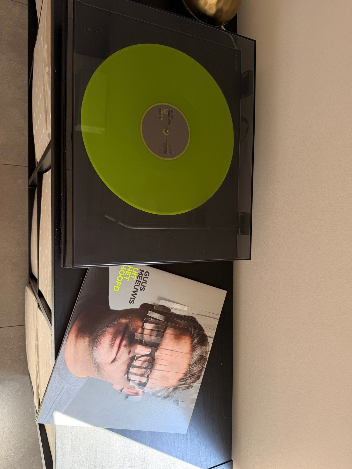 Sony platenspeler met Guus Meeuwis platen, Ophalen of Verzenden, Gebruikt, Platenspeler, Sony