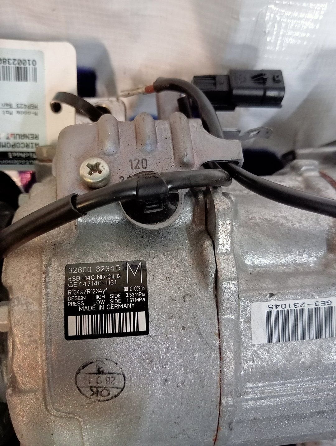 Aircopomp van een Renault Espace, Auto-onderdelen, Airco en Verwarming, Renault, Gebruikt, Ophalen of Verzenden