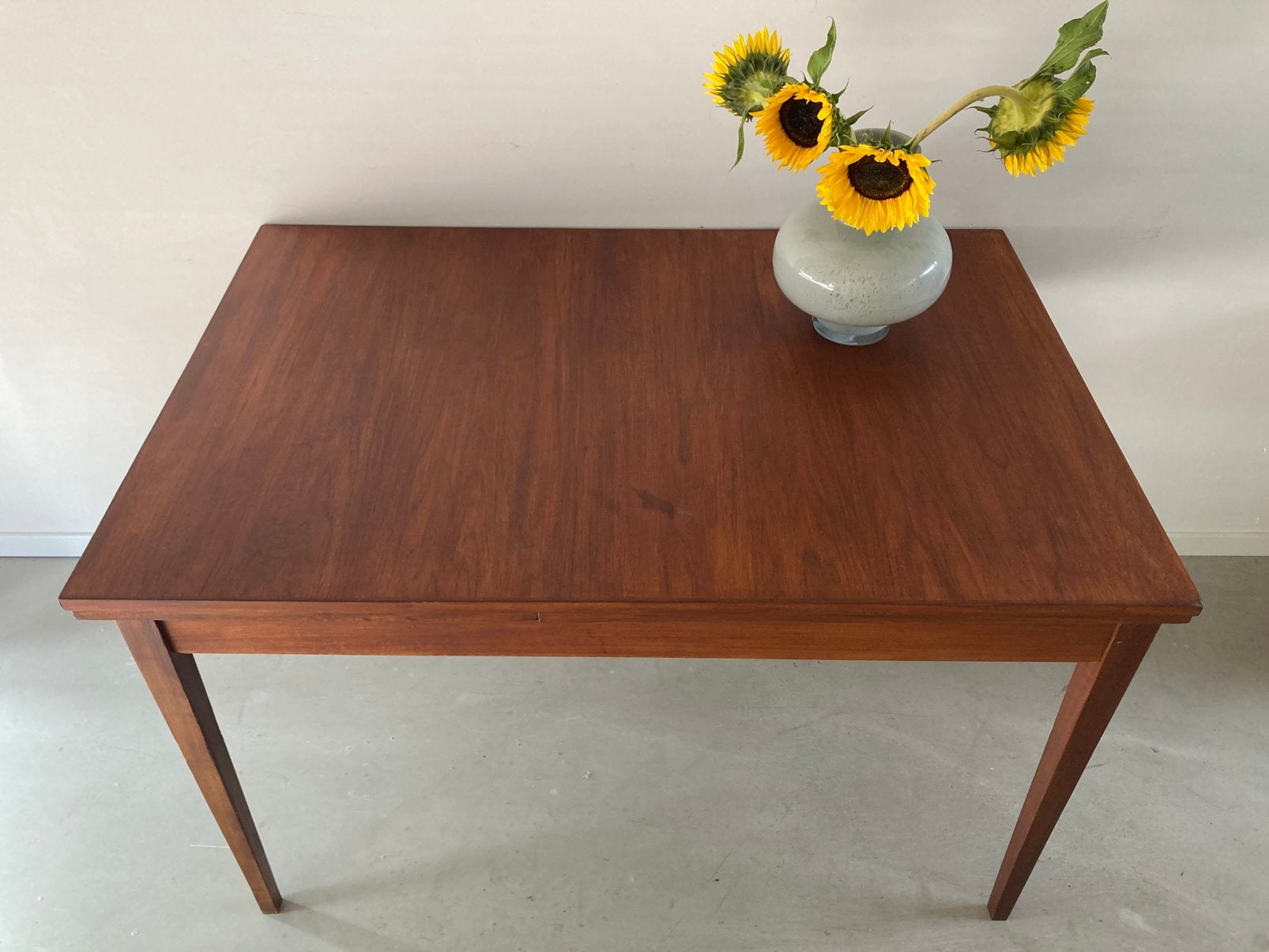 Midcentury vintage teak eettafel uitschuifbaar, Ophalen, Gebruikt, Vintage retro jaren 60 Deens, Teakhout