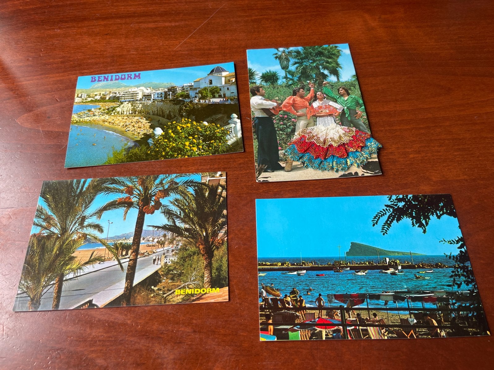 4 Benidorm ansichtkaarten, Verzamelen, Verzenden, 1960 tot 1980, Ongelopen