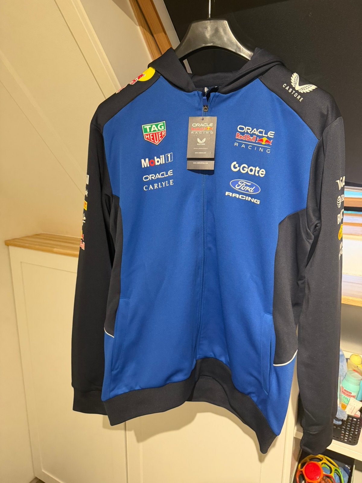 Red Bull redbull racing verstappen F1 formule 1 zip hoodie, Verzenden, Zo goed als nieuw, Blauw