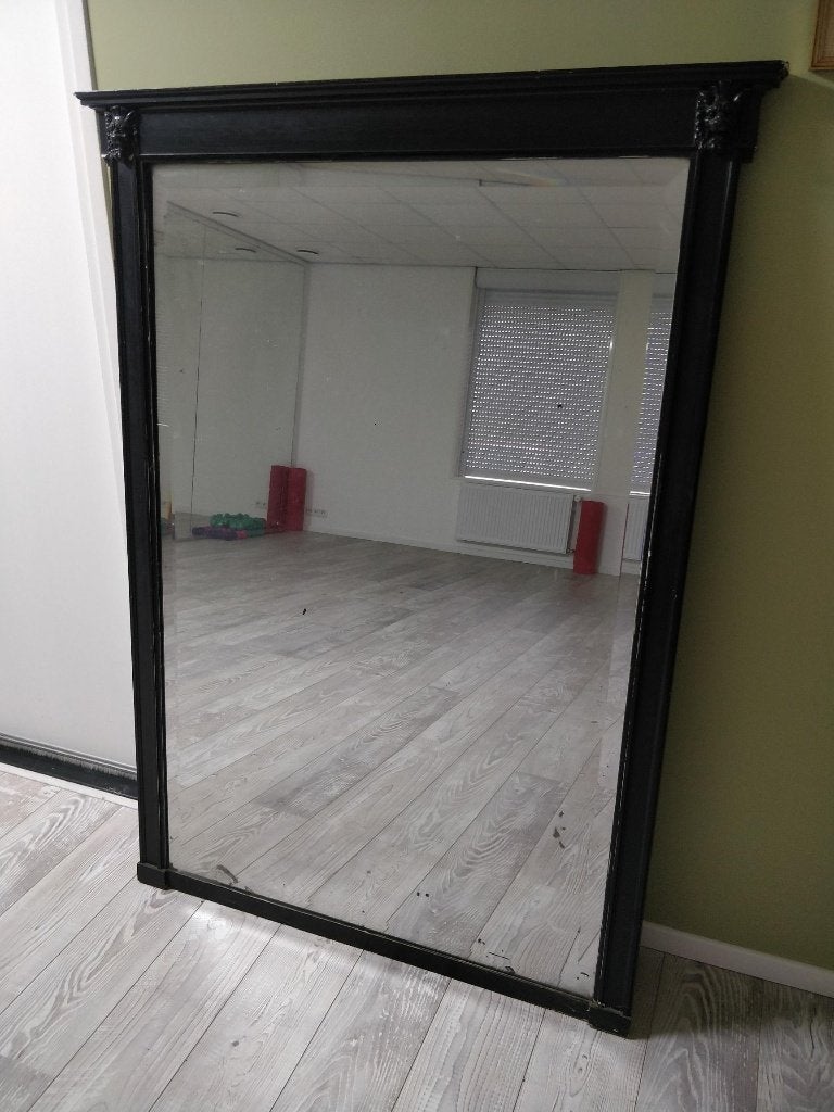 Antieke barok schouw spiegel, Ophalen, Rechthoekig, 100 tot 150 cm, 150 tot 200 cm
