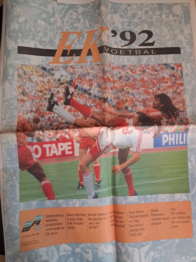 Nederland EK 1992, Ophalen of Verzenden, Gebruikt, Overige binnenlandse clubs, Boek of Tijdschrift
