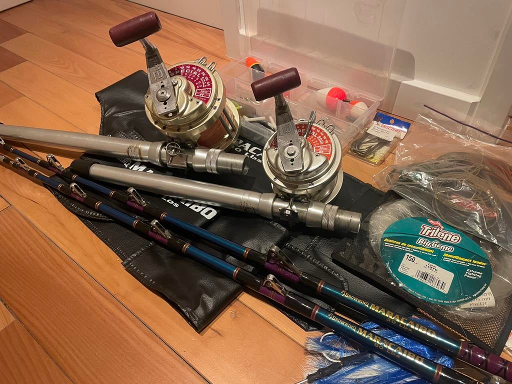 BigGame set, Everol 9/0 & 6/0 Browning Maracaibo 80&50lns, Ophalen, Zo goed als nieuw, Complete set