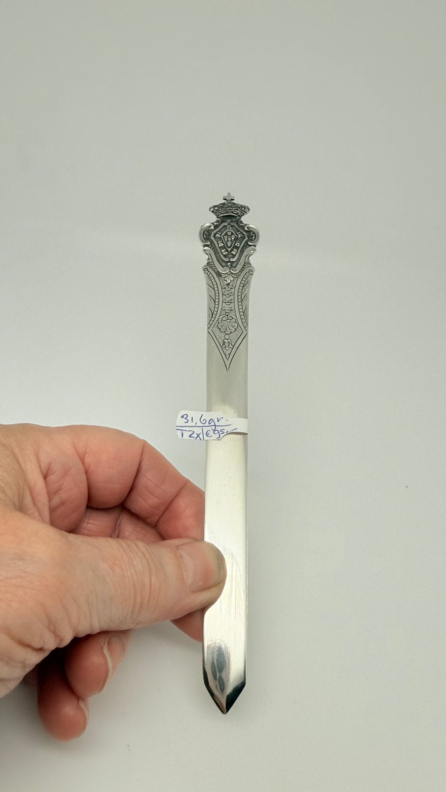 Prachtige gave zilveren aparte briefopener. Zilverkeur: 925, Verzenden, Zilver