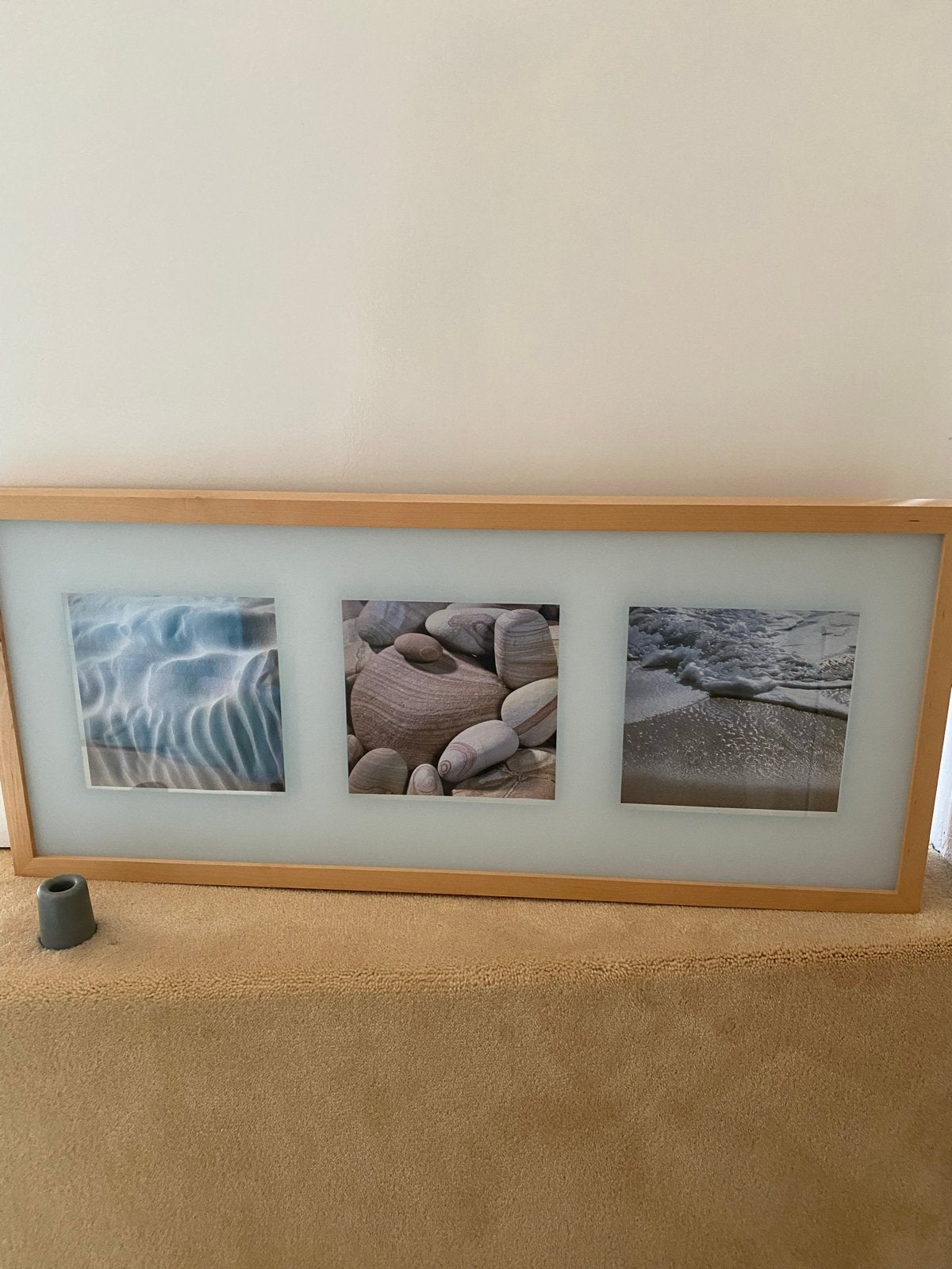 Fotolijst IKEA met 3 afbeeldingen - Strandthema, Bruin, Gebruikt, Ophalen of Verzenden, Fotolijst