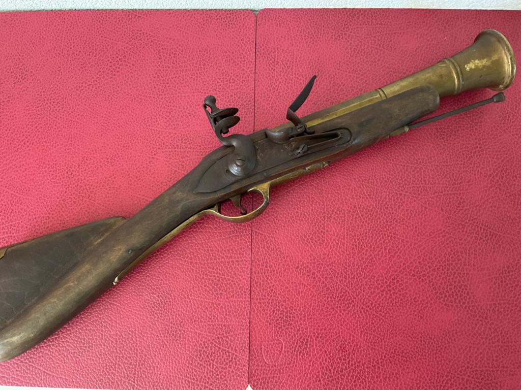 Antiek vuursteen donderbus pistool 1680-1848., Ophalen of Verzenden