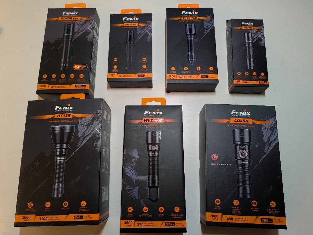 7 x Fenix zaklampen, nieuw, per stuk, Ophalen of Verzenden, Nieuw, Batterij