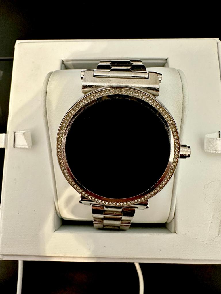 Michael Kors Access Smartwatch - Zilverkleurig, Gebruikt, Ophalen of Verzenden, Stappen, Android