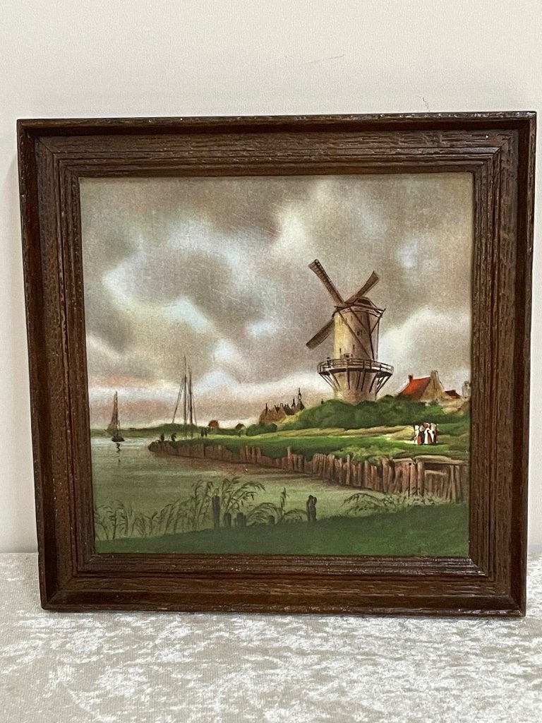Vintage Mosa Tegel in Lijst, Antiek en Kunst, Ophalen of Verzenden