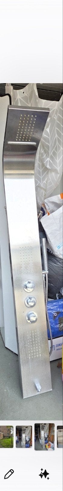 Douchekolom RVS met regendouche en handdouche, Ophalen, Gebruikt, Rvs, Douche