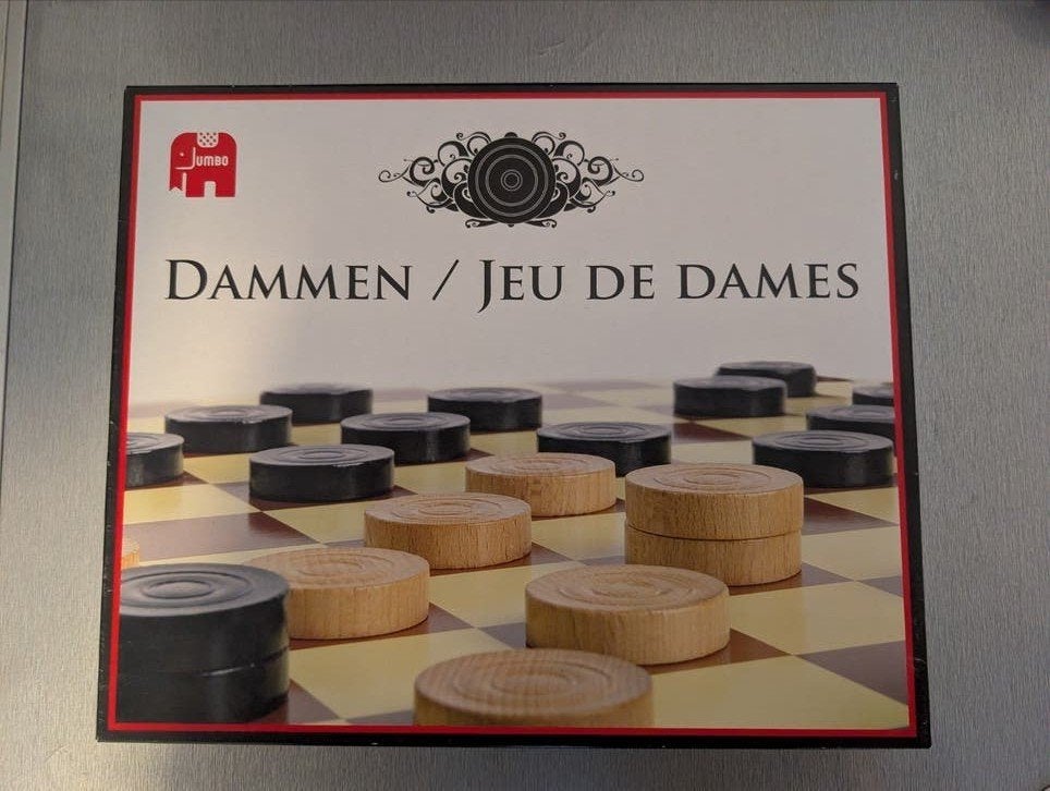 Jumbo Dammen / Jeu de Dames Bordspel, Een of twee spelers, Ophalen of Verzenden, Zo goed als nieuw, Jumbo