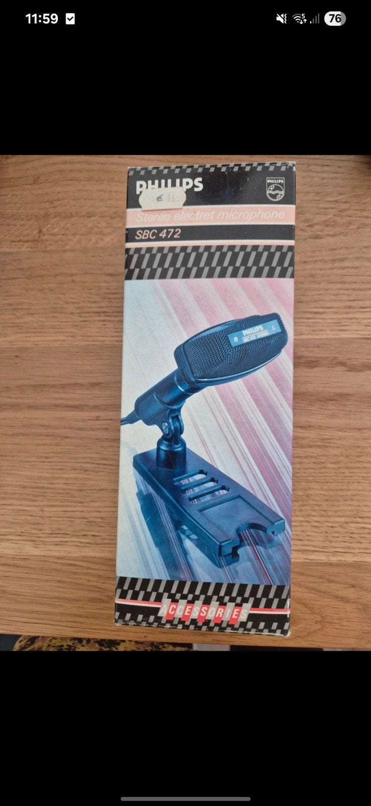 Philips SBC 472 Stereo  Microfoon (Nieuw in doos), Muziek en Instrumenten, Microfoons, Nieuw, Overige typen, Ophalen of Verzenden