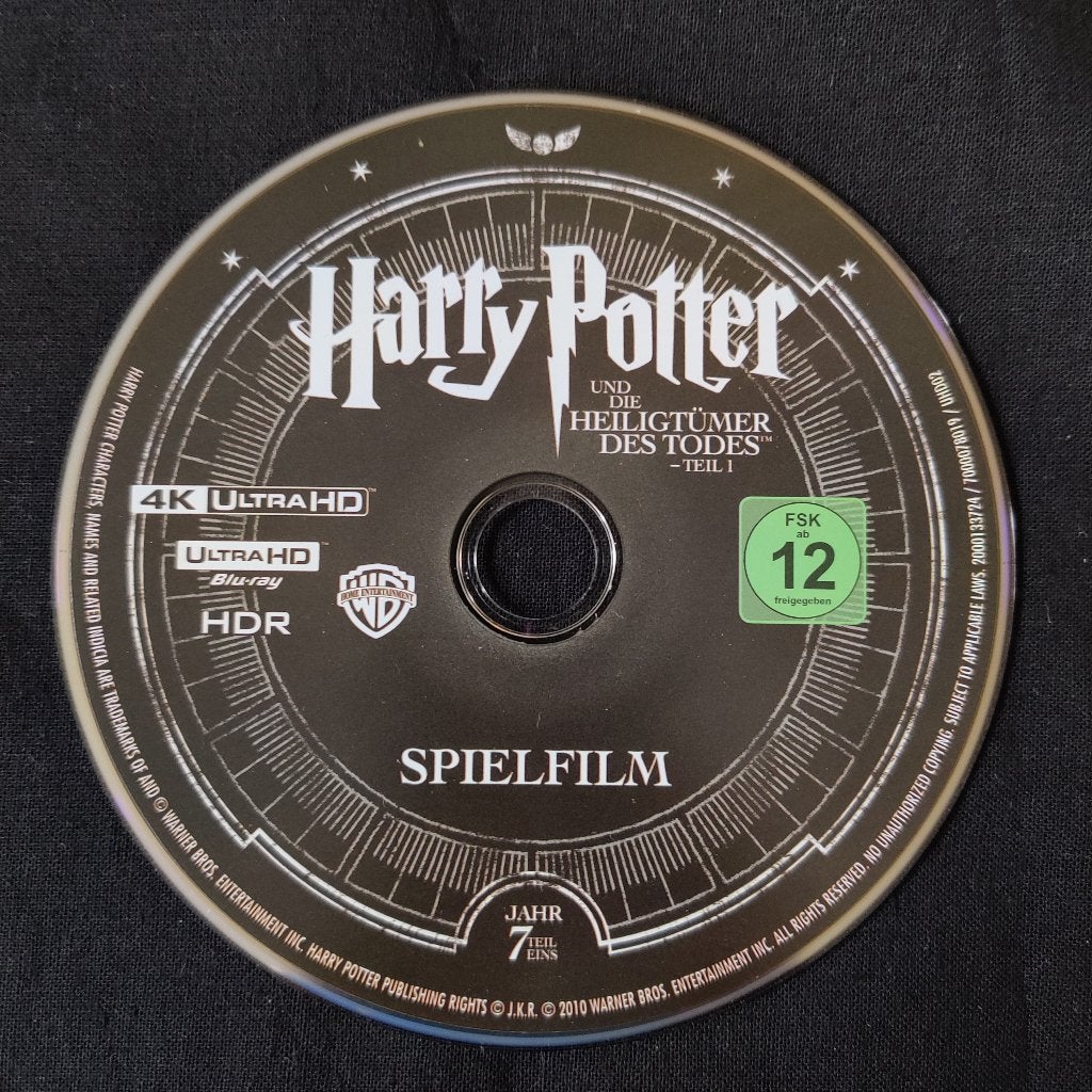 Harry Potter Deathly Hallows Part 1 |NLO| 4K UHD Blu-ray, Cd's en Dvd's, Engels, Film, Science Fiction en Fantasy, 4K Ultra HD Blu-ray