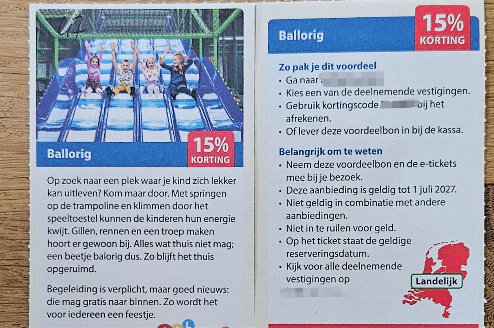 Ballorig 15% korting.
