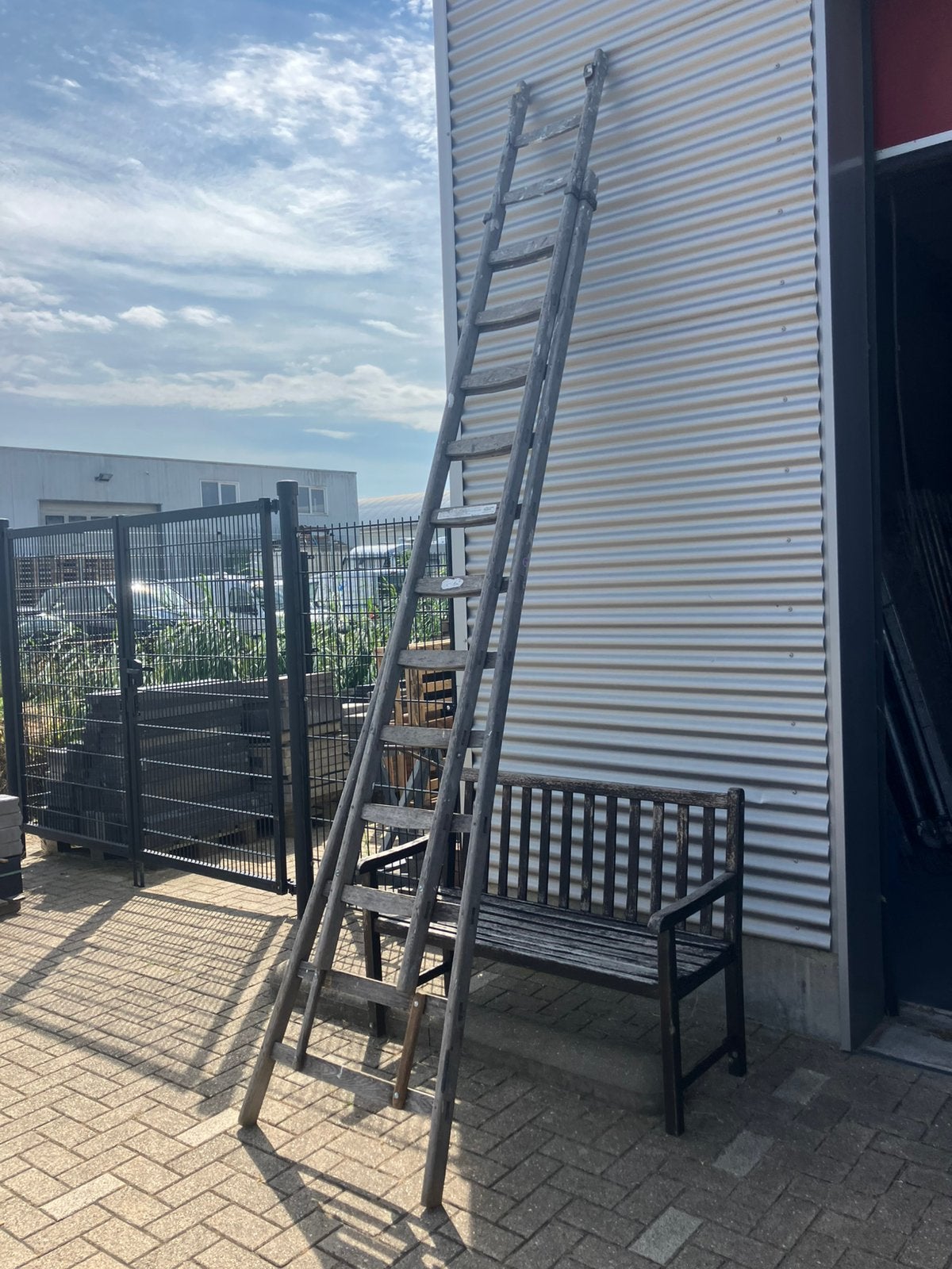 Houten hervormladder, Doe-het-zelf en Verbouw, Ladders en Trappen, Ophalen, Gebruikt, Ladder, Opvouwbaar of Inschuifbaar