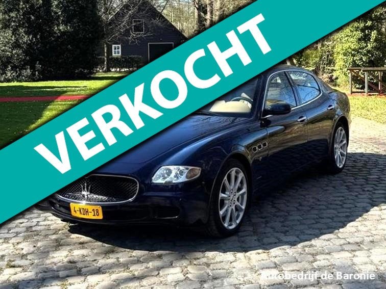 Maserati Quattroporte 4.2, Gebruikt, 8 cilinders, Blauw, Leder