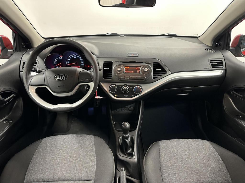 Kia Picanto 1.0 CVVT EconomyPlusLine 5 DEURS AIRCO CRUISE., Auto's, Kia, Stof, Gebruikt, Euro 6, Met garantie (alle)
