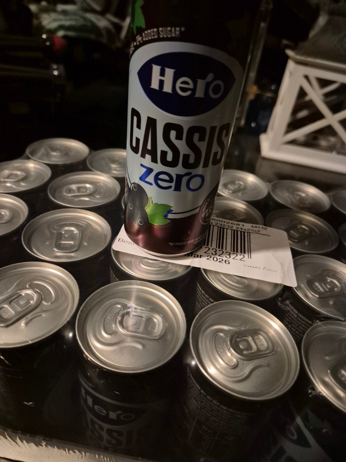 Cassis zero 5 tray van 24 stuks 250ml, Ophalen