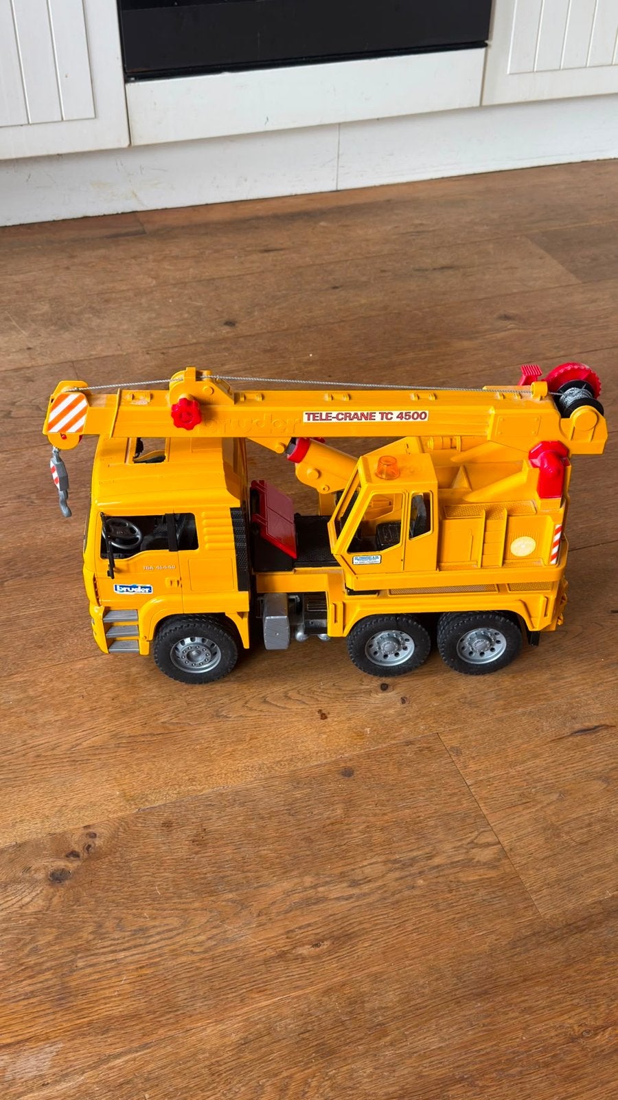 Grote gele speelgoedkraanwagen - Bruder Tele-Crane TC 4500, Kinderen en Baby's, Speelgoed | Speelgoedvoertuigen, Ophalen of Verzenden
