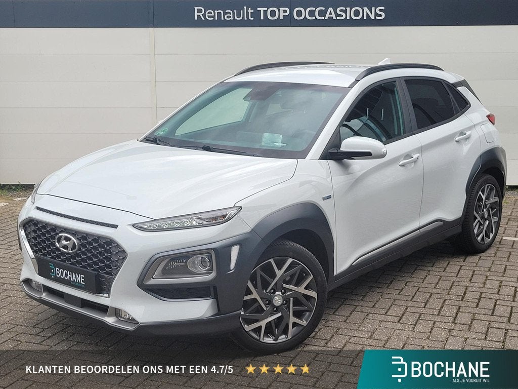 Hyundai Kona 1.6 GDI HEV Premium | Dealer Onderhouden | Full, Auto's, Hyundai, Gebruikt, Wit, Origineel Nederlands, SUV of Terreinwagen