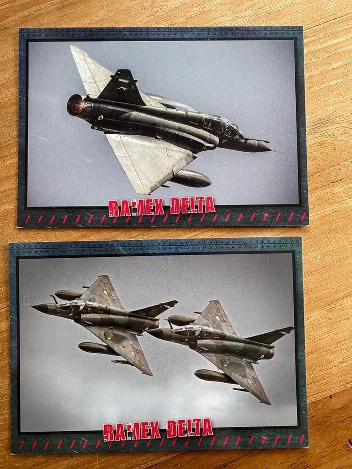 Ansichtkaarten: straaljagers Ramex Delta (armee de l’air), Ophalen of Verzenden, 1980 tot heden