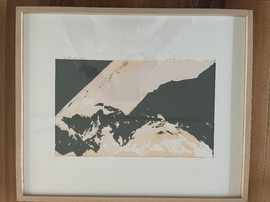 zeefdruk van mont Blance (2/3) Lucy Philippen 1984, Antiek en Kunst, Ophalen, Gedateerd, Realistisch, Landschap