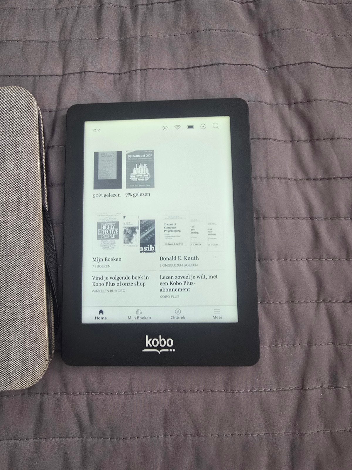 Kobo e-reader met hoesje, Ophalen, Gebruikt, 6 inch of minder, Kobo