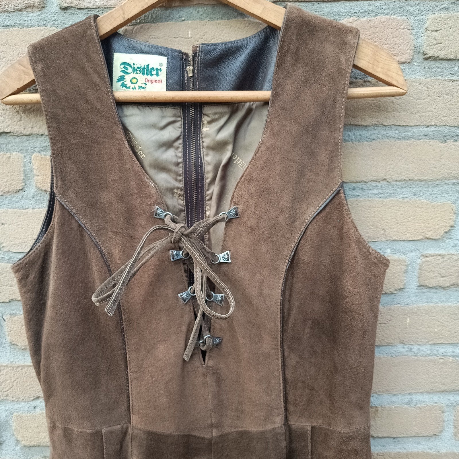 Distler 40  echt leren dirndl vintage zgan Oktoberfeest, Maat 38/40 (M), Ophalen of Verzenden, Distler, Overige thema's