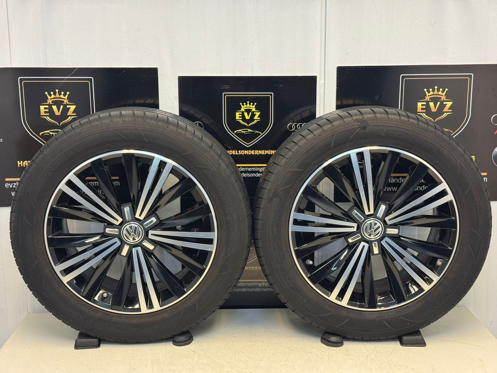 2 stuks org. velgen met banden VW Tiguan II bj.2018 5x112, 18 inch, Gebruikt, Banden en Velgen, Ophalen of Verzenden