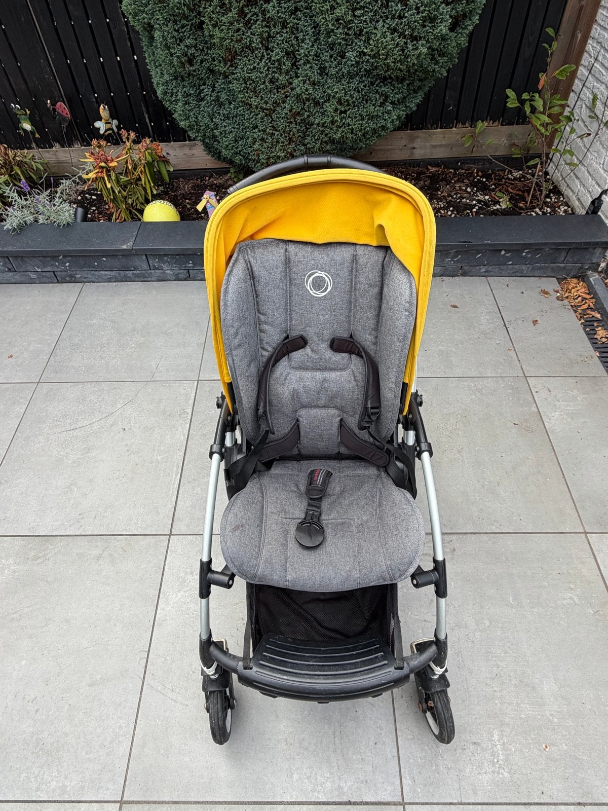 Bugaboo Bee 5 kinderwagen - Geel/Grijs, Gebruikt, Bugaboo, Verstelbare duwstang, Ophalen