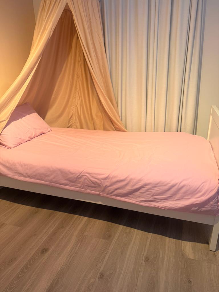Gratis Wit bed 200x90, Ophalen, 90 cm, Eenpersoons, Wit